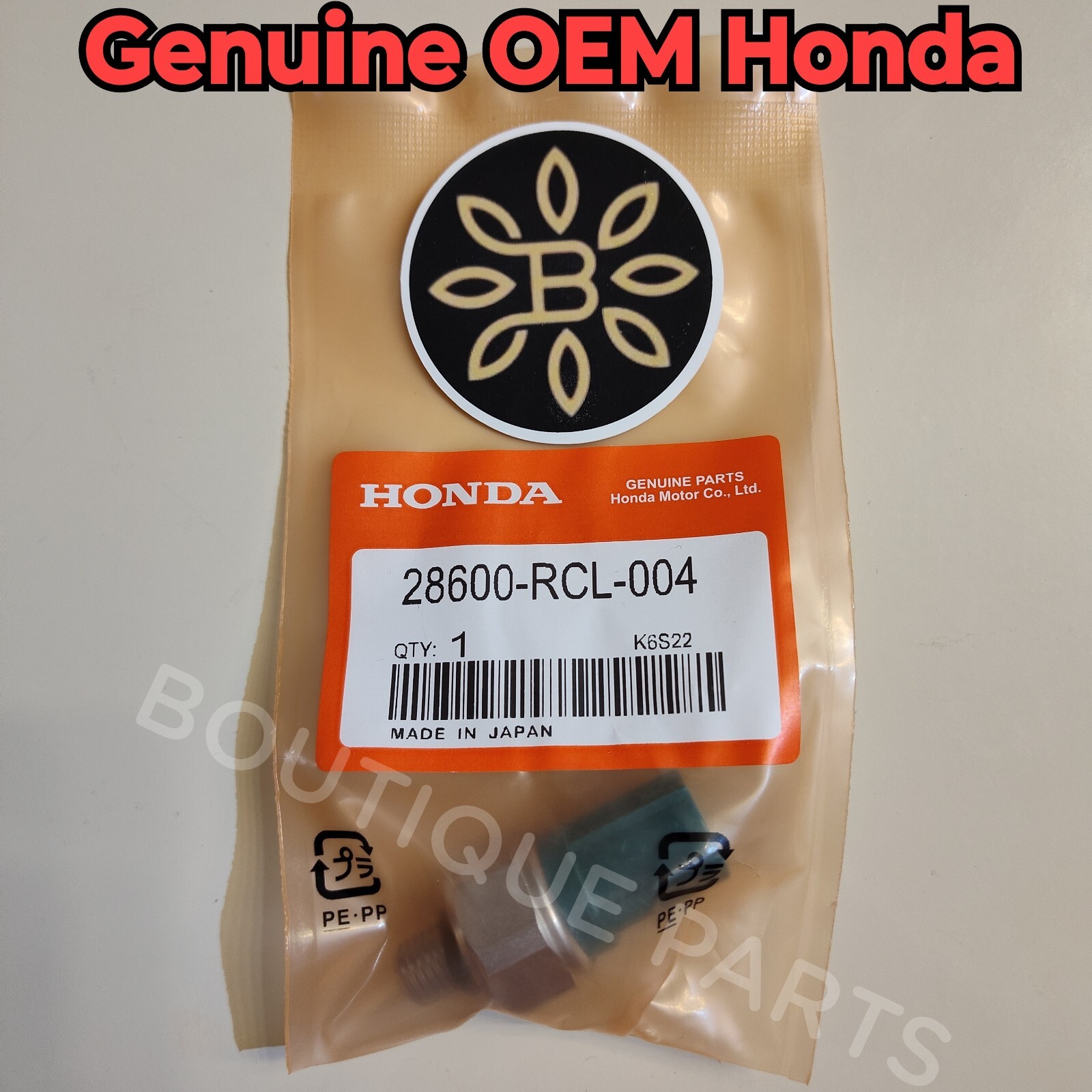 OEM Genuine for Honda Transmission Oil Pressure Switch 2/3 Clutch 28600-RCL-004