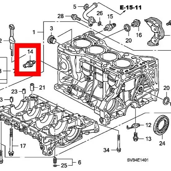 Genuine OEM Knock Sensor Assembly 30530-PRC-003 for Honda Civic S2000 RSX CSX
