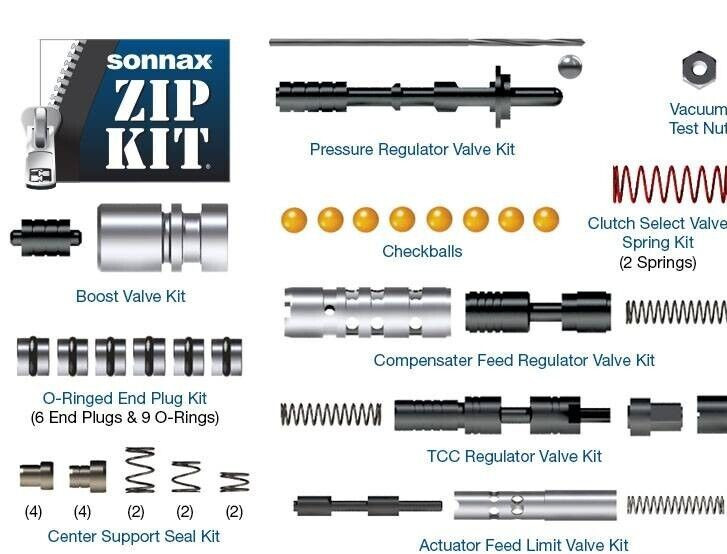 Sonnax 6L45-6L90-ZIP Valve Body Rebuild Kit ZIP KIT (S104741ZK)