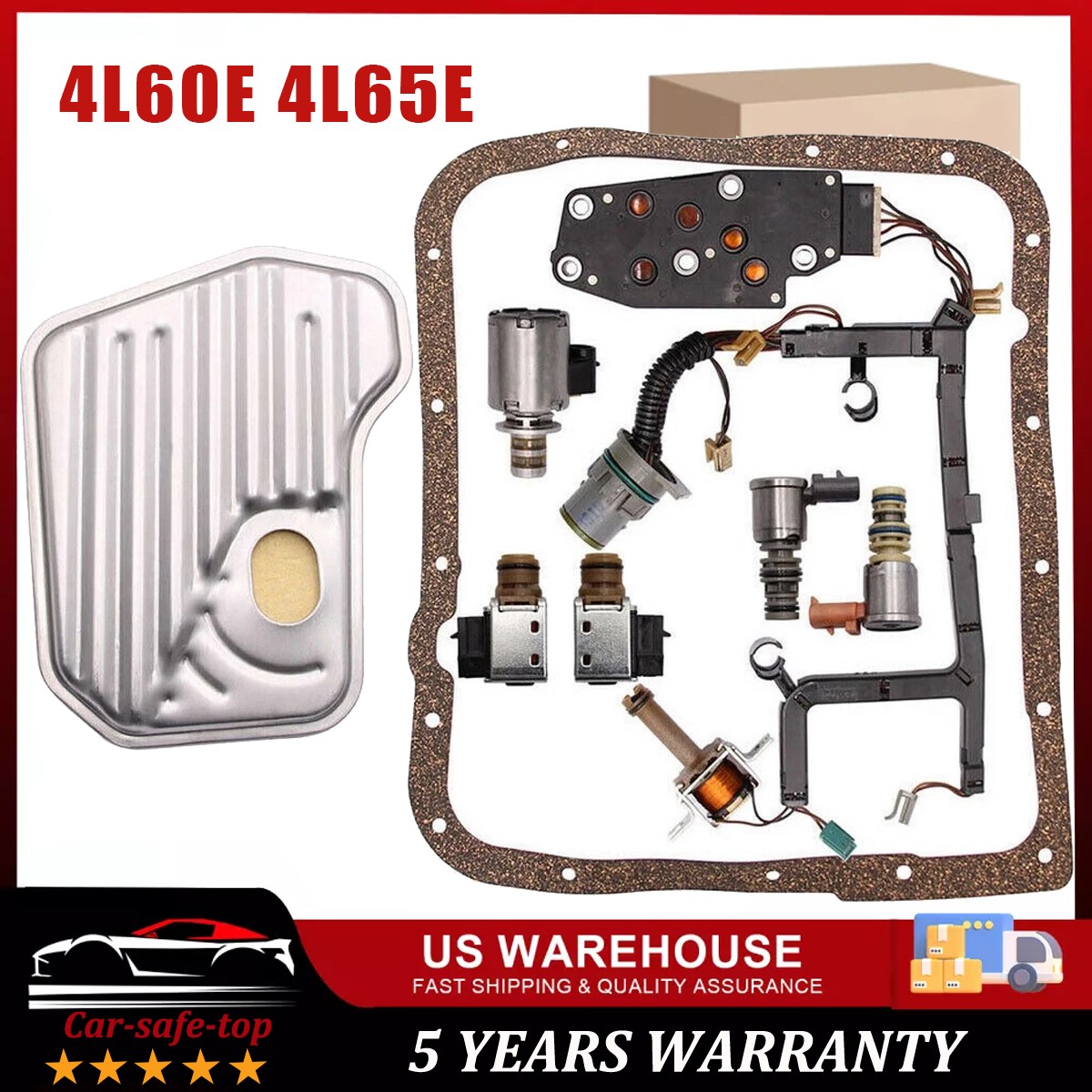 OEM Transmission Solenoid Kit For GM EPC Shift TCC 3-2 PWM 2003-07 4L60E , 4L65E