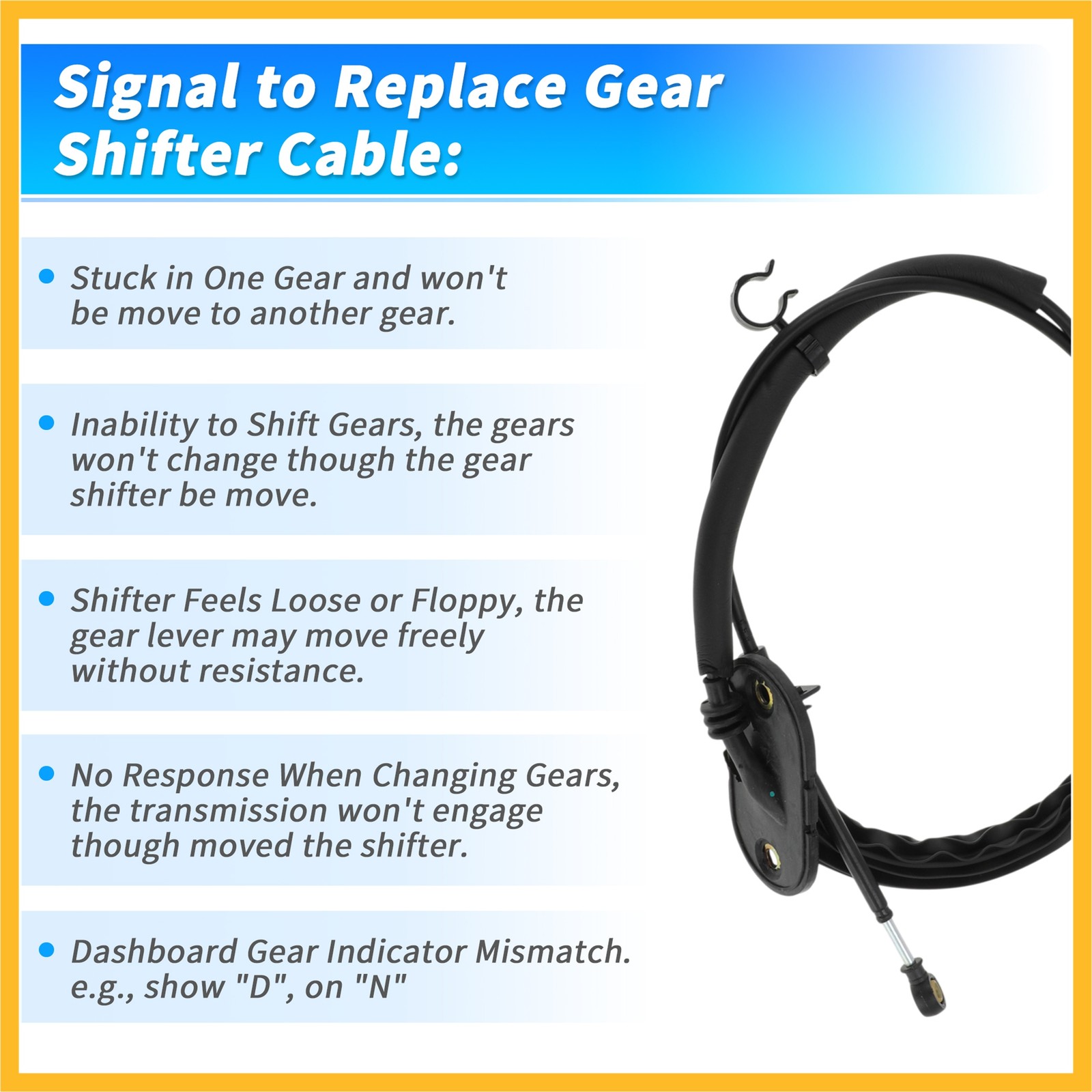 Automatic Trans Gear Shift Cable for Ford Escape 08 4WD for FWD No.8L8Z7E395B