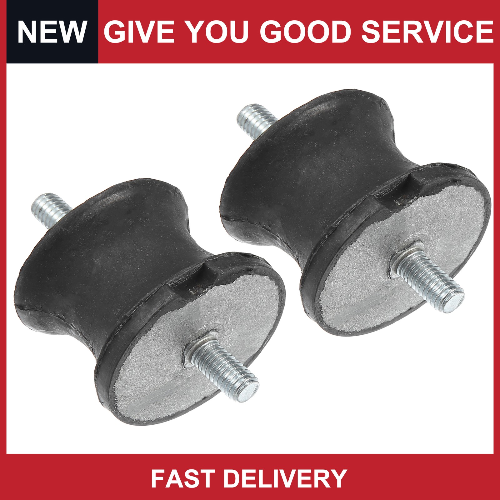 2 Pcs Automatic Transmission Mounting Fit for BMW 325is 1992-1995 Rubber Black