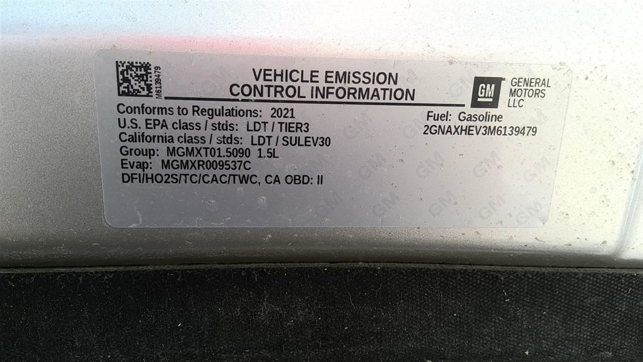 2021 – 2022 Chevrolet Equinox Automatic Transmission 6 Speed 1.5L AOD FWD