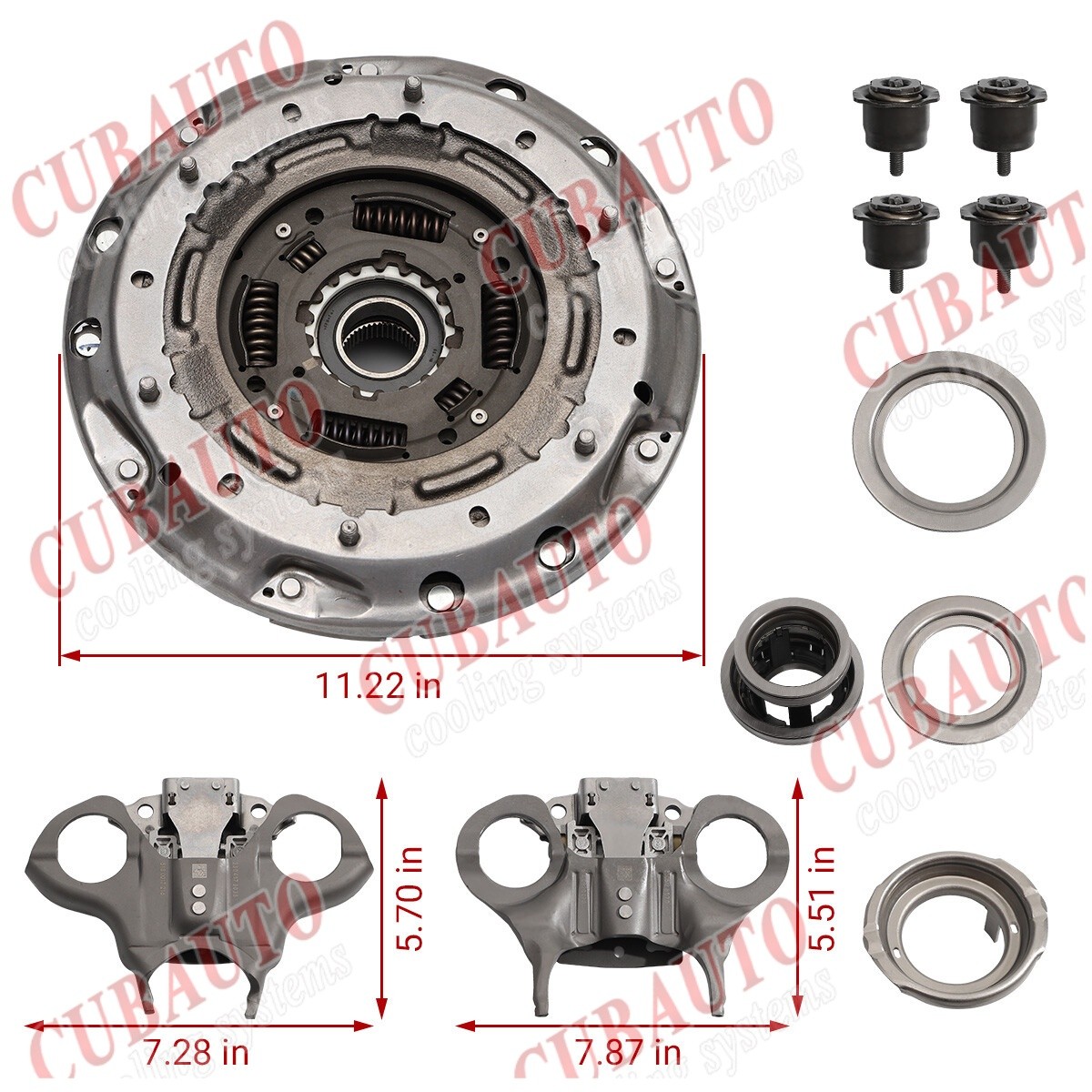Transmission Dual Clutch Fork Kit For 2012-19 13 Ford Focus Fiesta 6DCT250 DPS6