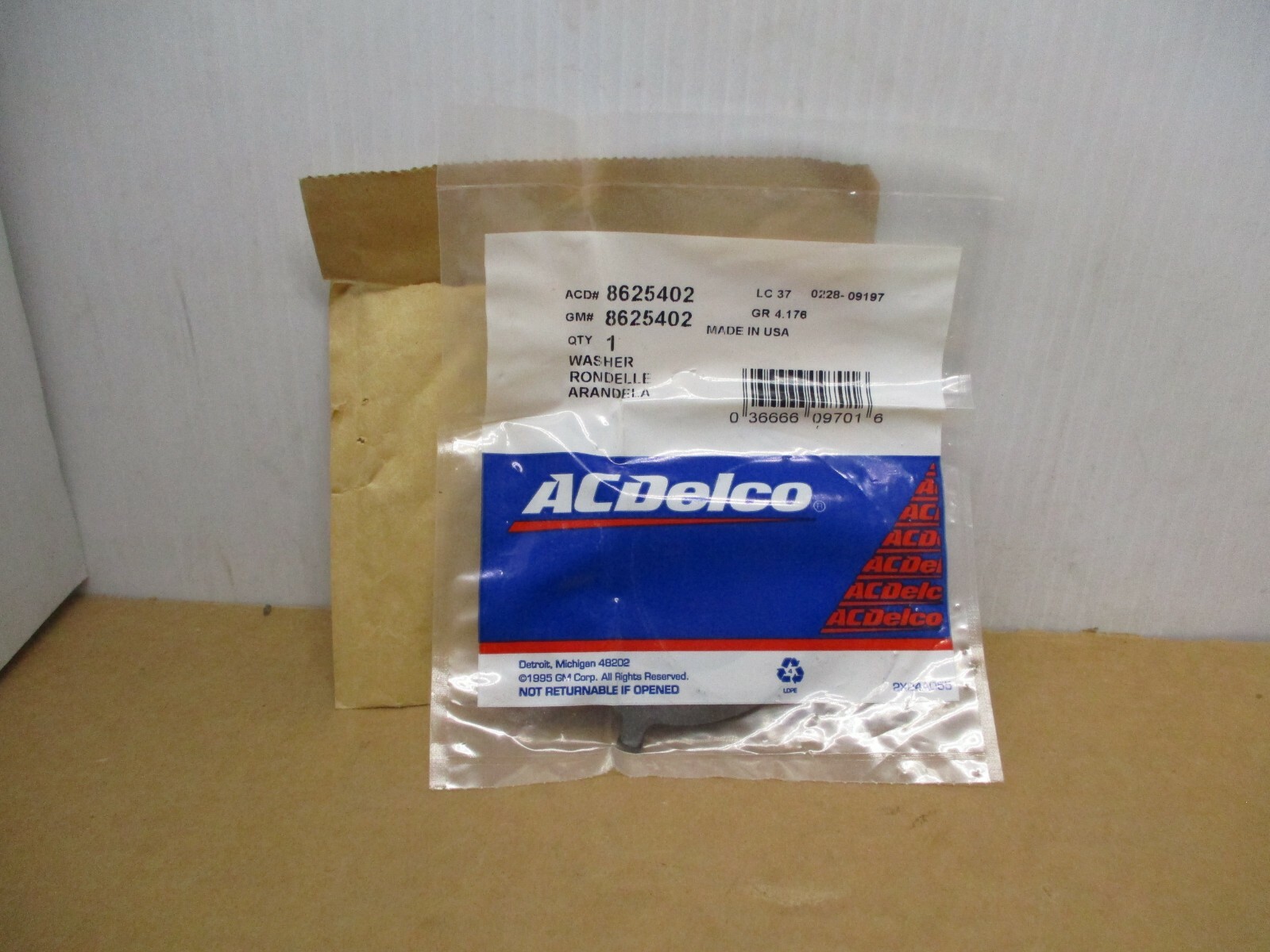 GM Delco 8625402 Transmission Output Shaft Thrust Washer