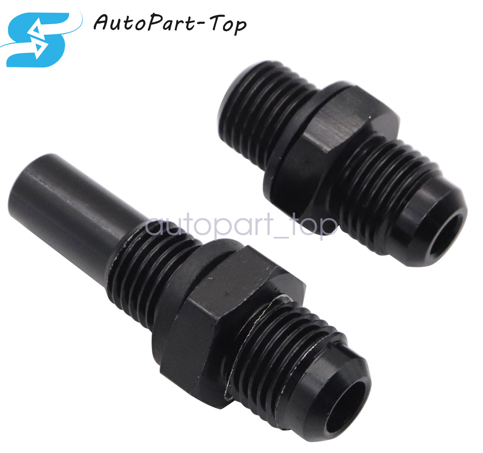 1Pair For 4L80E Transmission Cooler Line Adapter Fittings 6AN Flare New