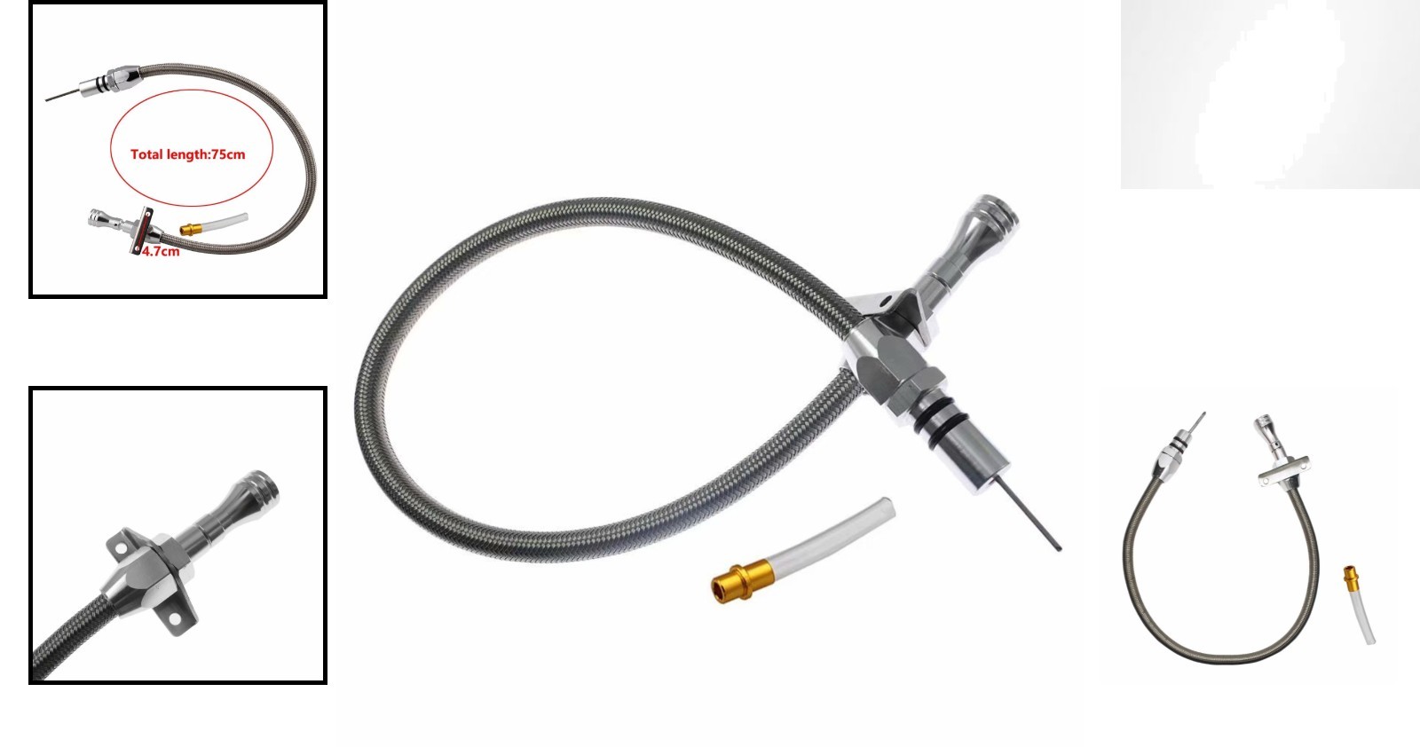 Durable Braided Stainless Steel Transmission Dipstick for Chevy/GM Turbo Trans