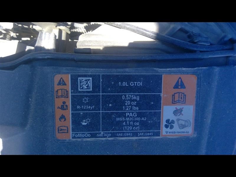 2016-18 FORD FOCUS Automatic Transmission Gasoline 1.0L VIN E 8th Digit F1FZ7000
