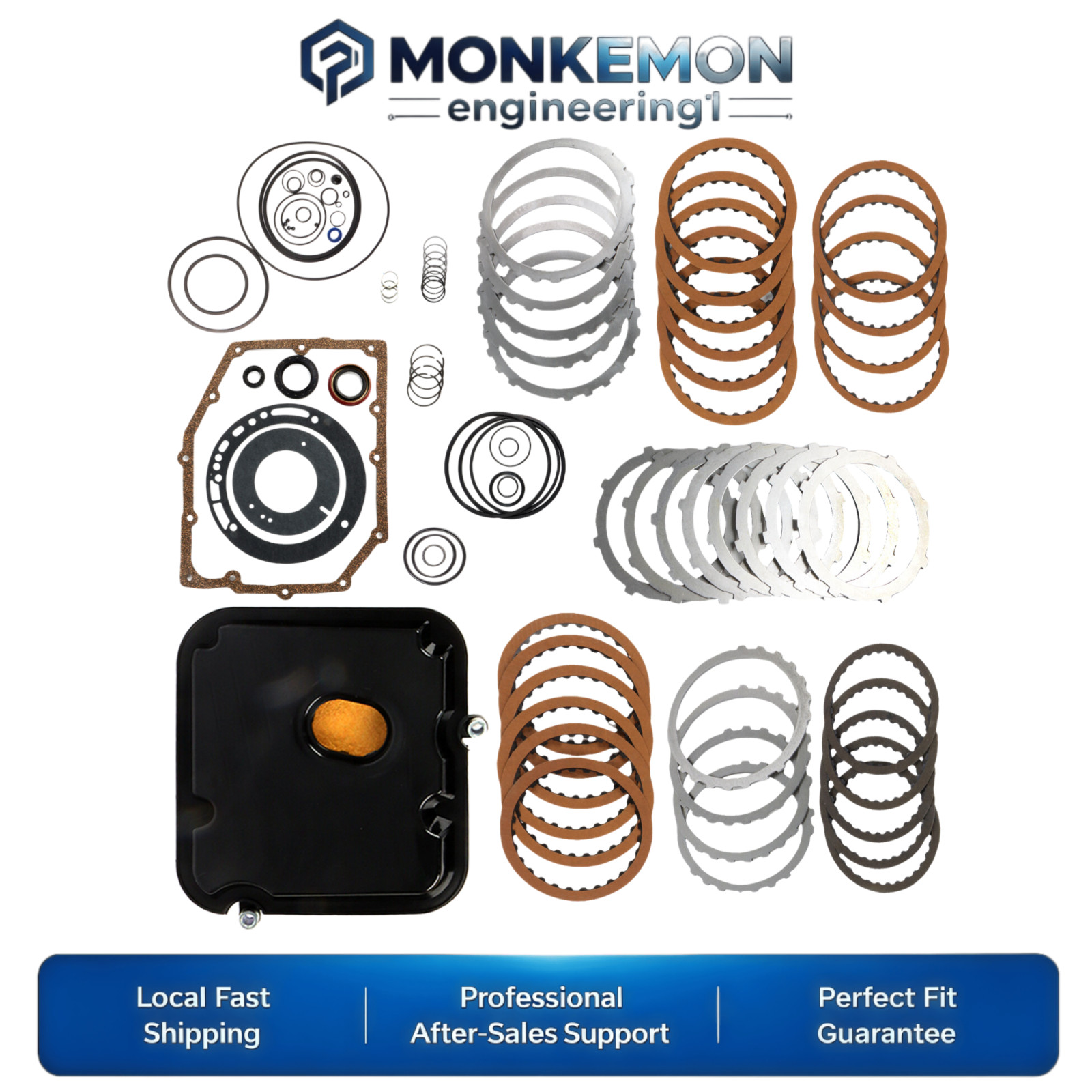 42RLE Transmission Master Rebuild KIT 03-UP WITH Plates Filter Bushing for JEEP