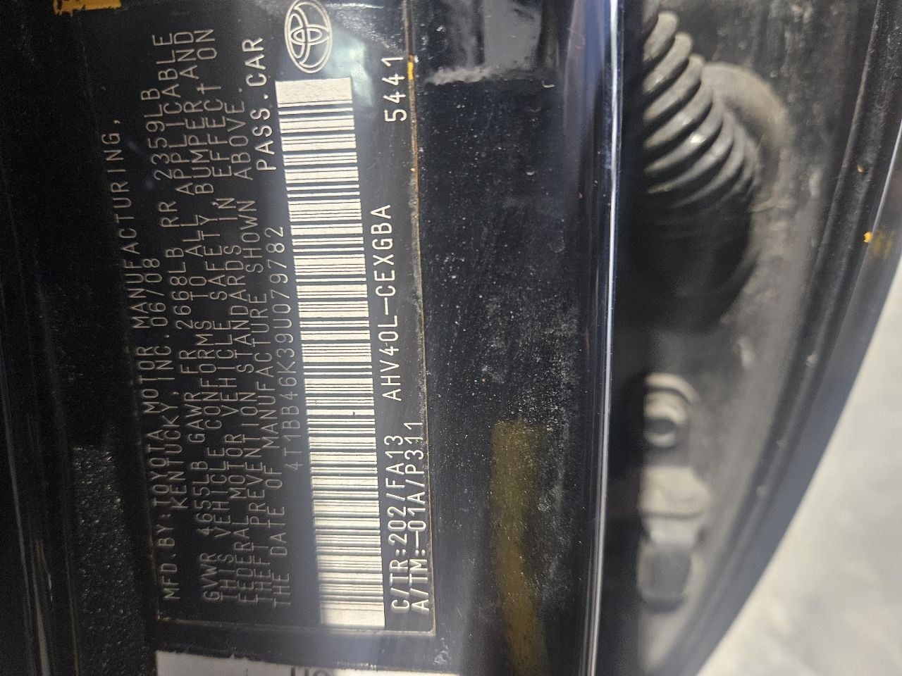 2007-2011 Toyota Camry Hybrid 2.4L Automatic Transmission VIN B OEM