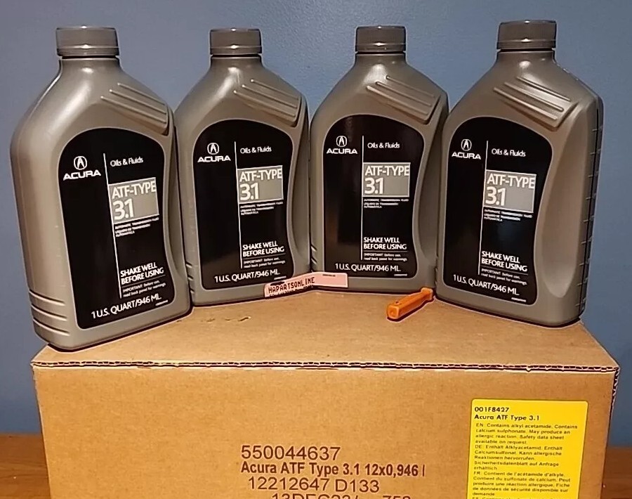 FOUR QUARTS ACURA Genuine ATF Type 3.1 9SPD Transmission NEW SEALED Honda 4X