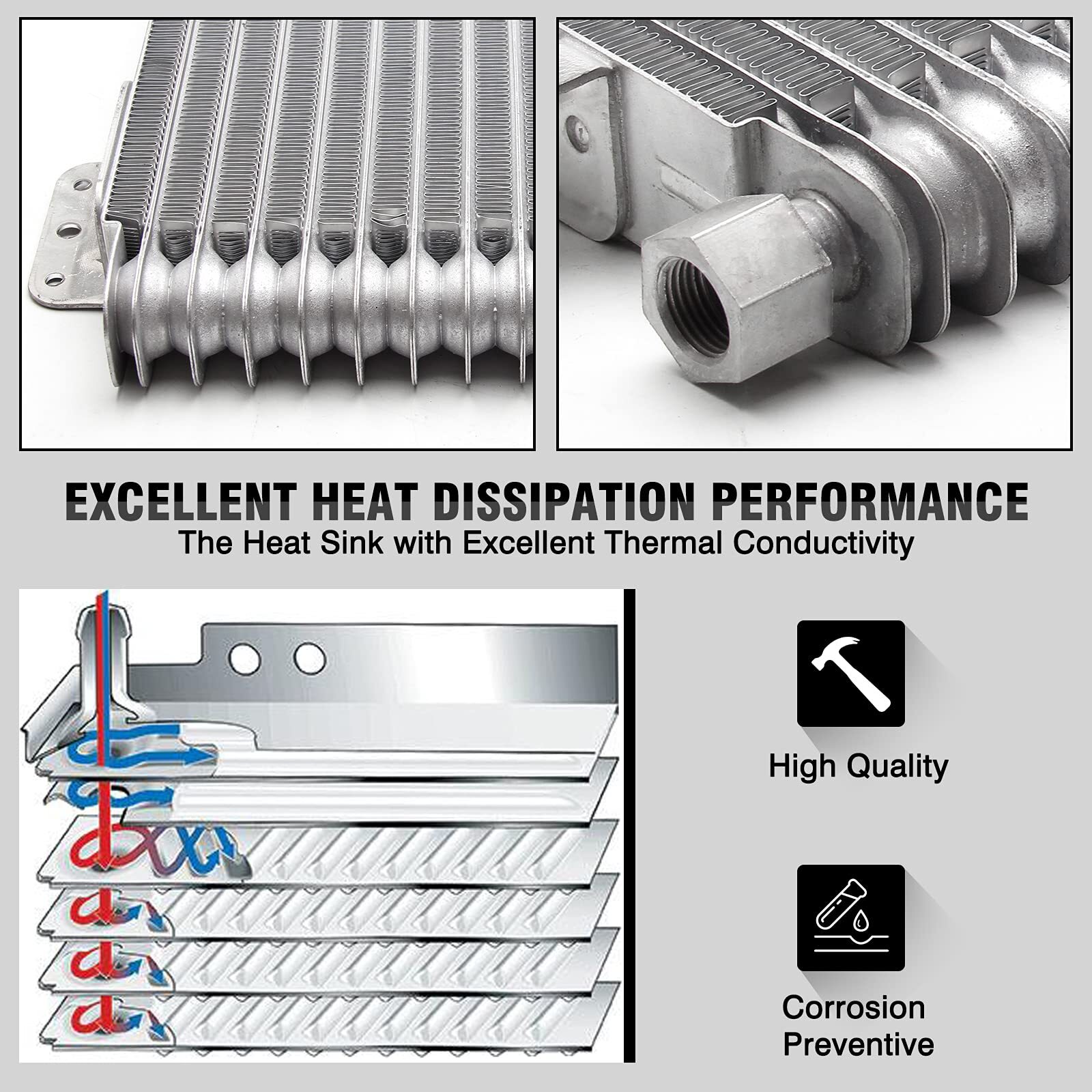 40,000 GVW Transmission Oil Cooler Low Pressure Drop OC-47391 LPD47391