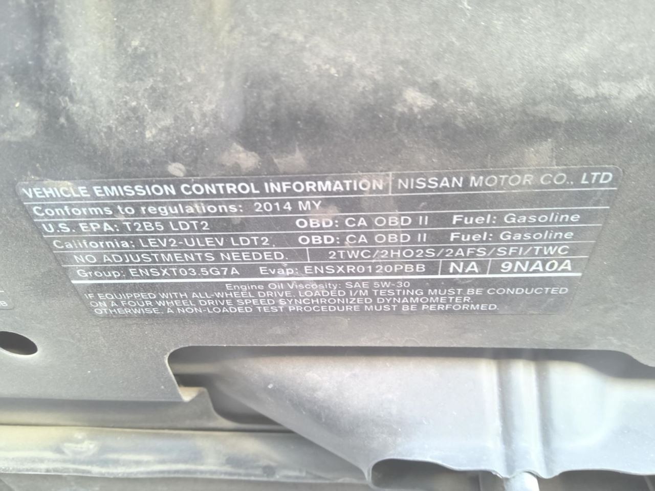 Automatic Transmission CVT 3.5L 6 Cylinder 4WD Fits 13-14 PATHFINDER 1345405