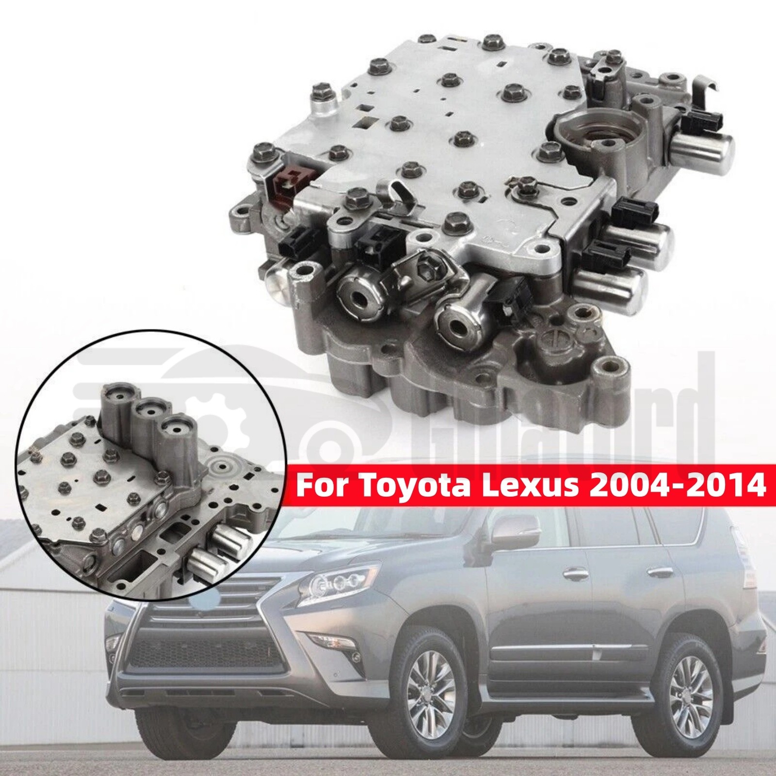 U150 U151 U250 Transmission Valve Body w/ 7 Solenoids For Toyota Lexus 2004-2014
