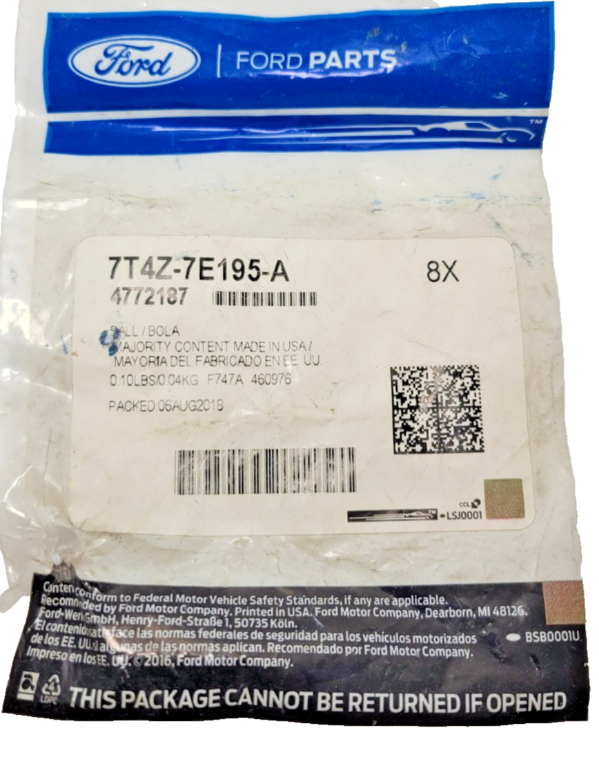 Genuine Ford 7T4Z-7E195-A Steel Balls Transmission Fluid Check Valve PKG Of 6
