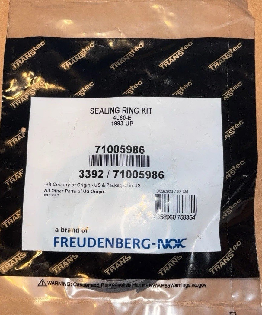 4L60E 1993-Up Complete TransTec 3392 Sealing Ring Kit Auto Transmission