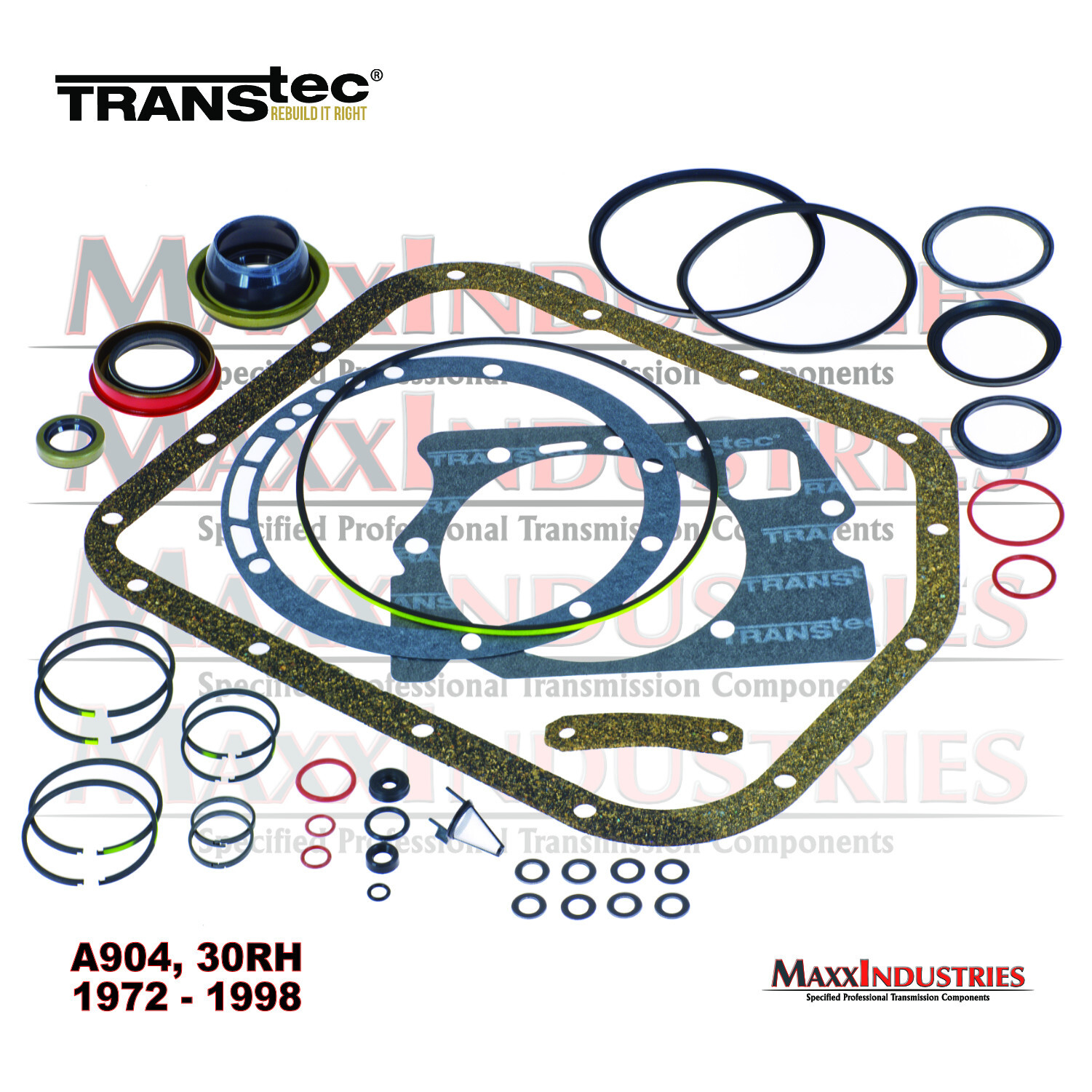 A904 TF6 Transmission Rebuilt Kit Transtec Master Kit less Steels 1972 – 1998