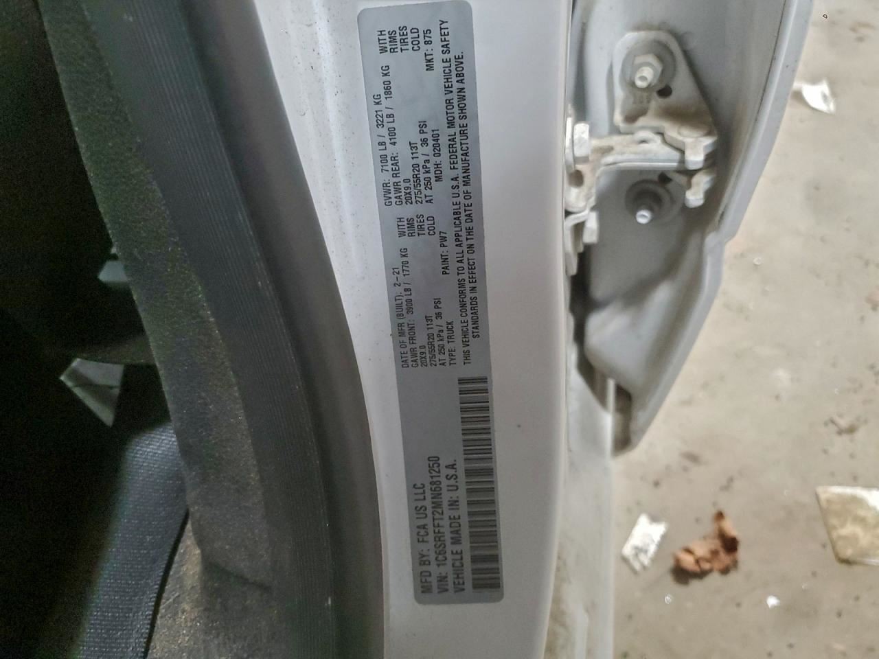 Automatic Transmission New Style Opt 8HP75 Fits 19-21 DODGE 1500 PICKUP 2427860