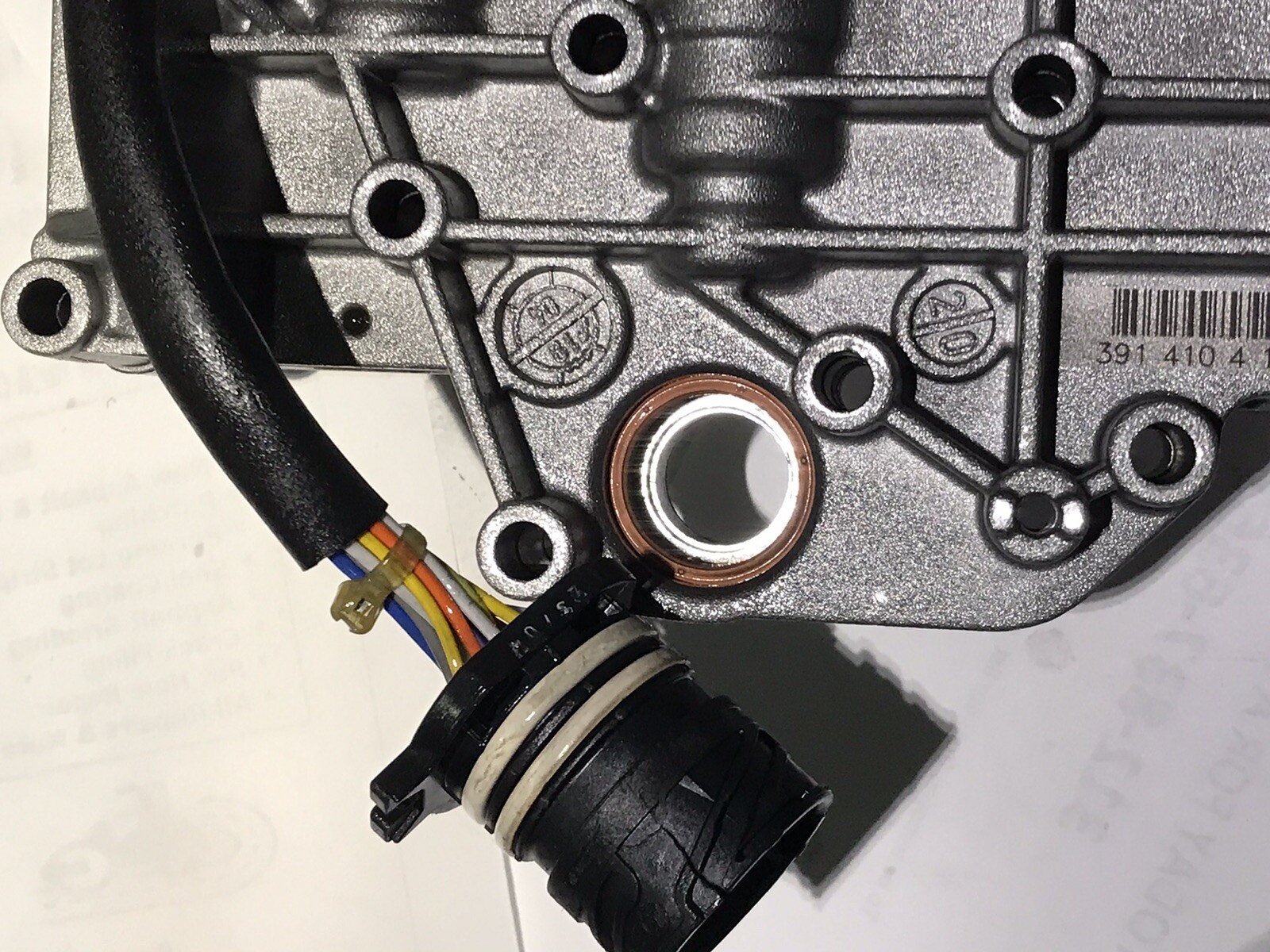 AUDI VW ZF5HP19 Trans Valve Body 7 Solenoids 1 Large Tube Valve Body To Stator