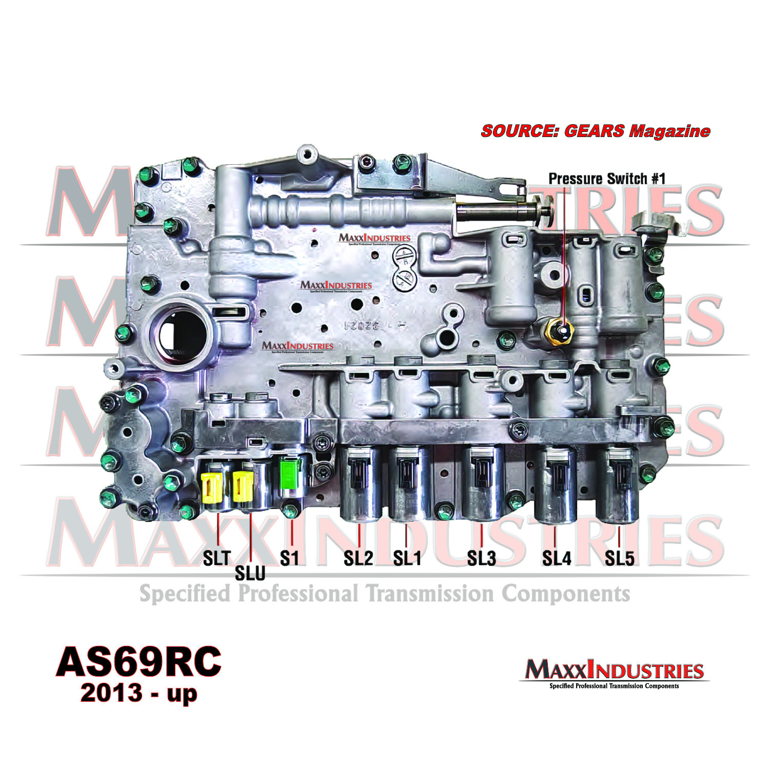 AS69RC RAM Transmission Shift Solenoid S1 – Green Connector Genuine AISIN OEM