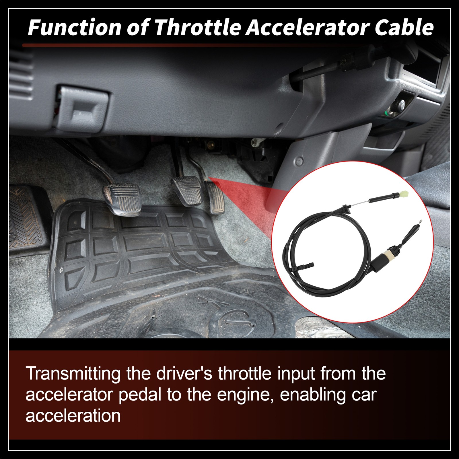 52104352AA Throttle Valve Accelerator Cable for Jeep Wrangler TJ/Grand Cherokee