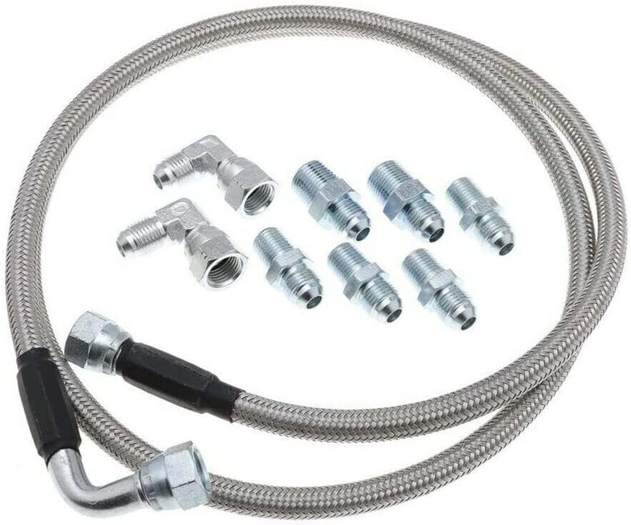 SS Braided New Automatic Transmission Cooler Line Kit -6AN for GM 6L80E 4L90E