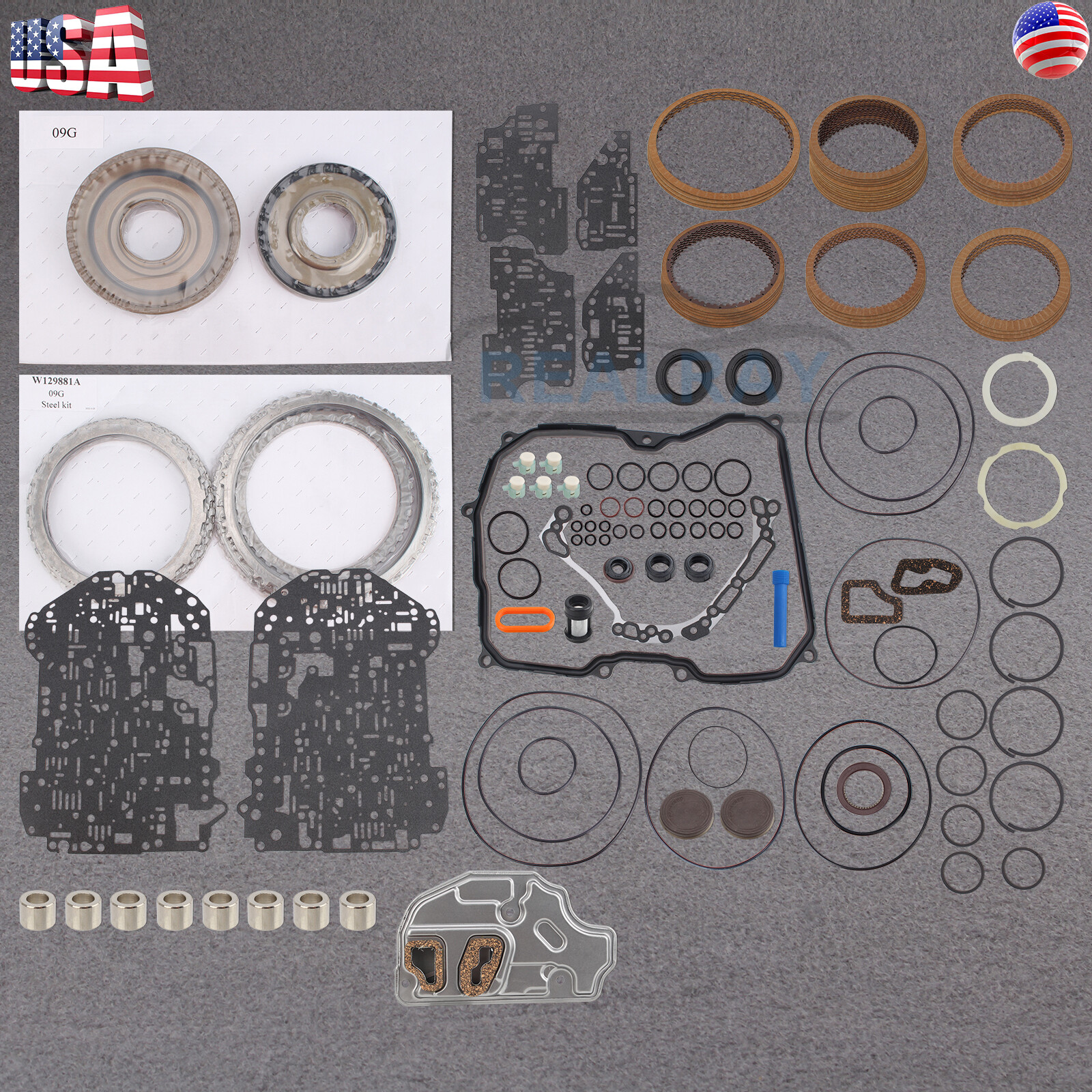 6 Speed 09G Master Transmission Rebuild Seal Overhaul Kit O9G TF60SN for VW Audi