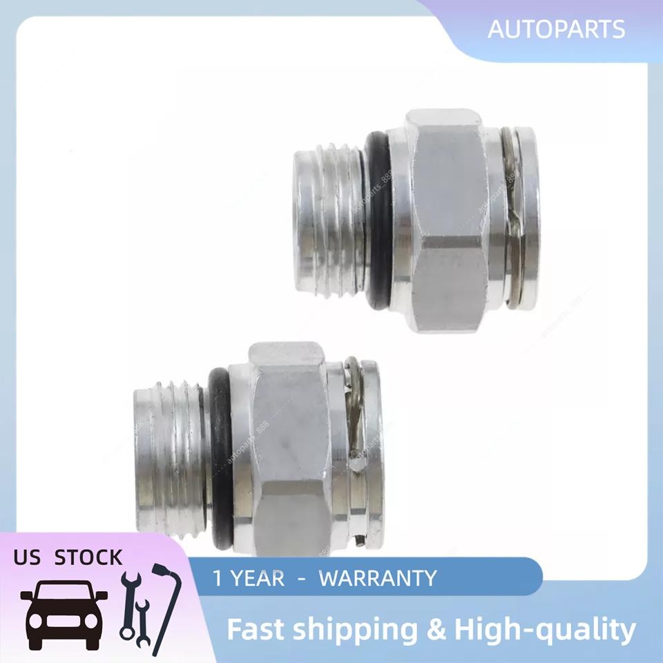 2x Transmission Oil Cooler Line Quick Connector For Ram 2500 3500 Chrysler 300