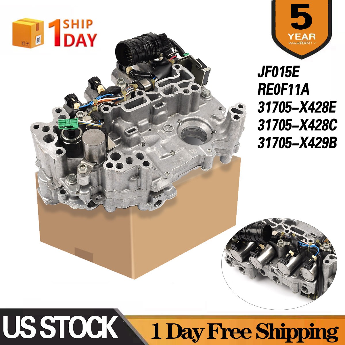 JF015E CVT Transmission Valve Body For 2013-2015 Nissan Sentra & VERSA L4 1.8L