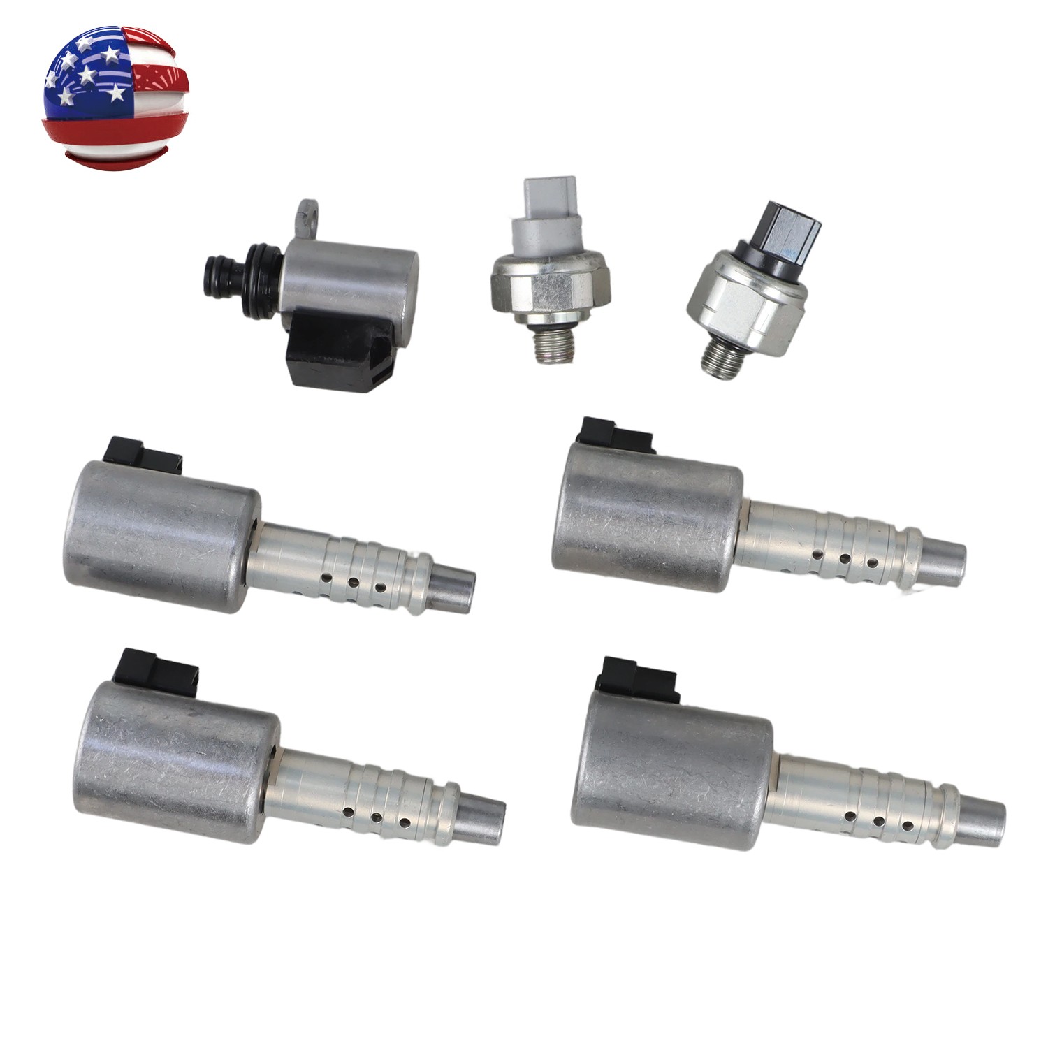 7x CVT8 Transmission Solenoids Pressure Sensor for JF016E JF017E Nissan RE0F10D