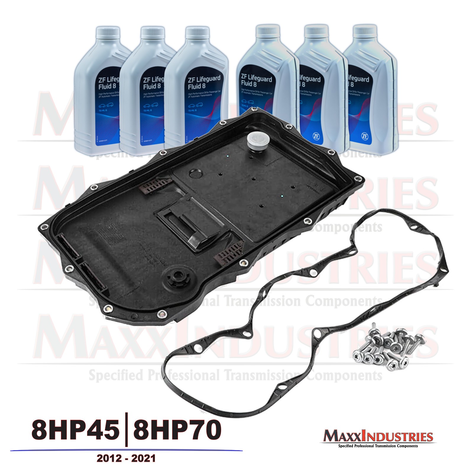 fits BMW Audi VW 8-speed Transmission Pan Filter Kit + 6-Liters ZF8 Fluid Gen