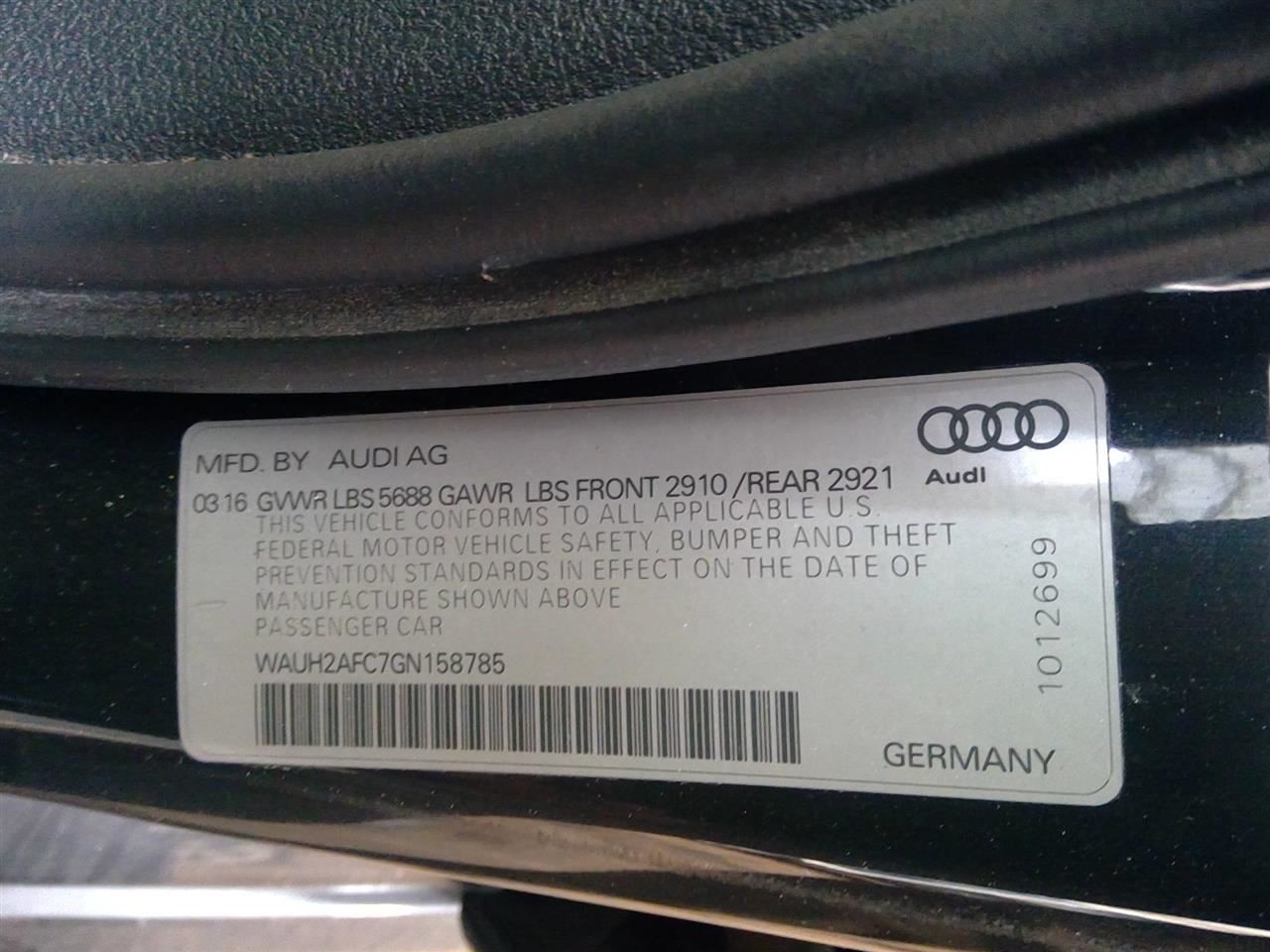 Automatic Transmission 7 Speed Transmission ID Pxk Fits 16-17 AUDI S6 6931306