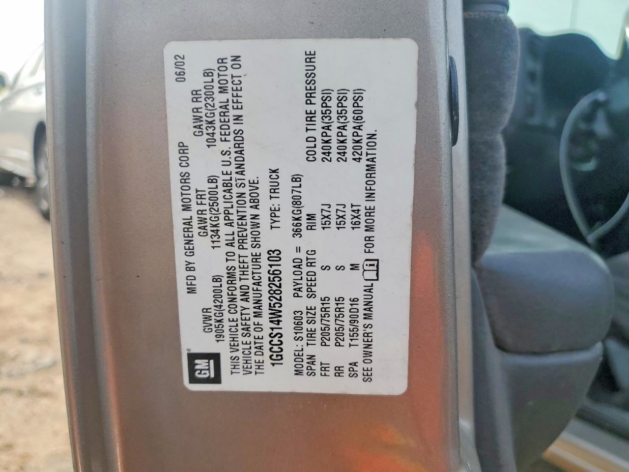 Automatic Transmission 2WD Fits 02 BLAZER S10/JIMMY S15 2539715