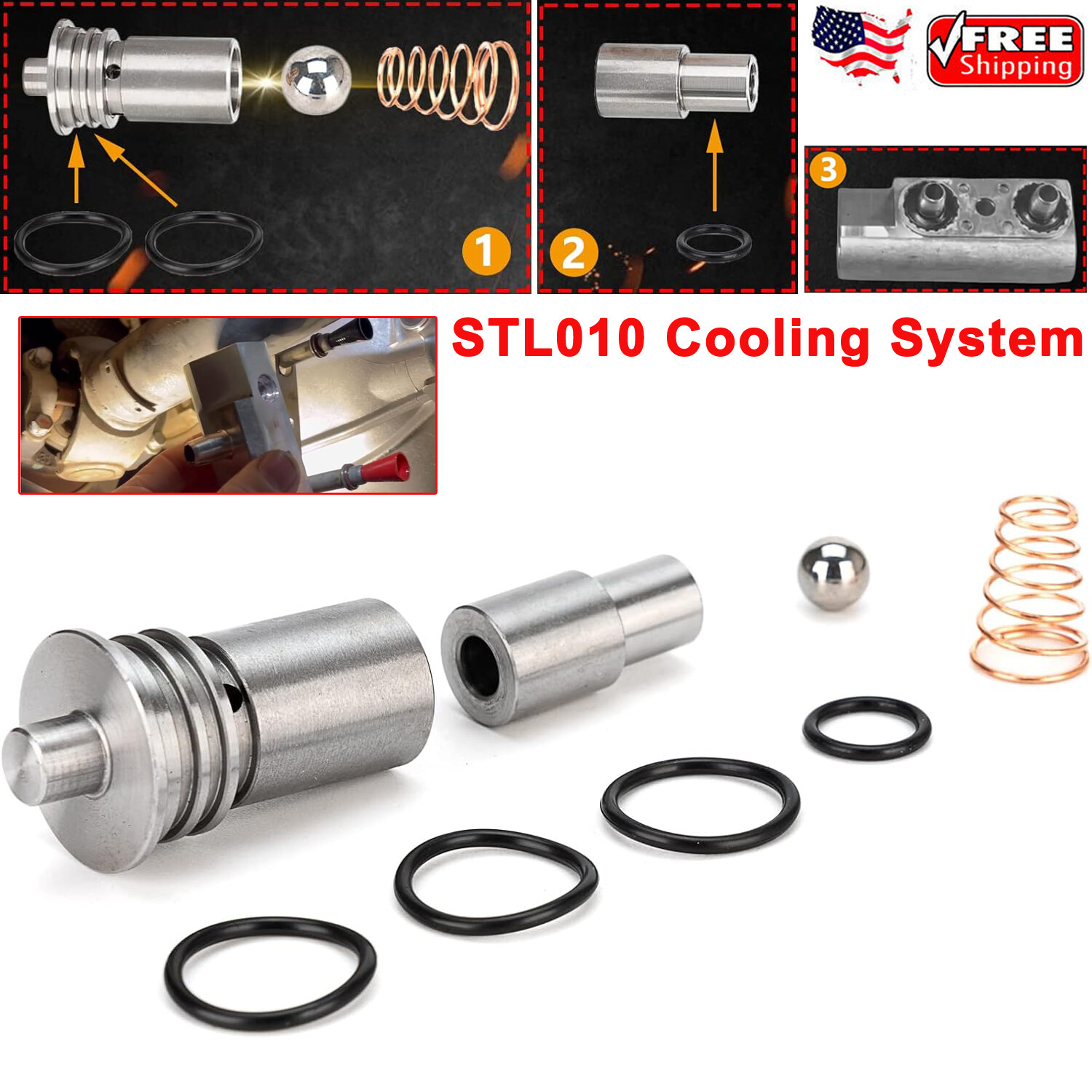 Transmission Cooling System Upgrade Kit Flow Bypass Valve Kit For GM 6L80 STL010