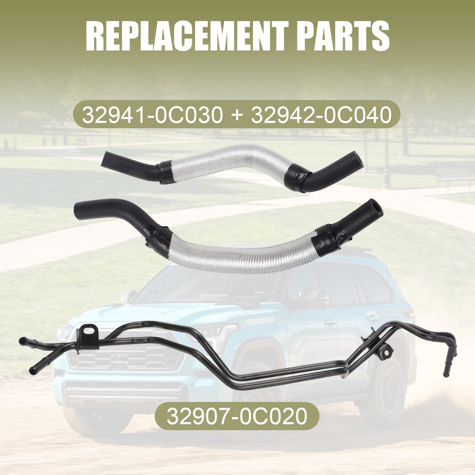 For Toyota Sequoia Tundra 5.7L Automatic Cooling Pipe-Hard Pipe Hose Bracket Kit