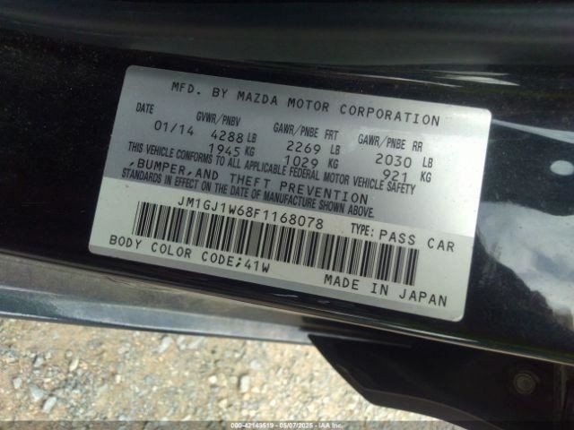 Automatic Transmission 2.5L Fits 14-15 MAZDA 6 2031612