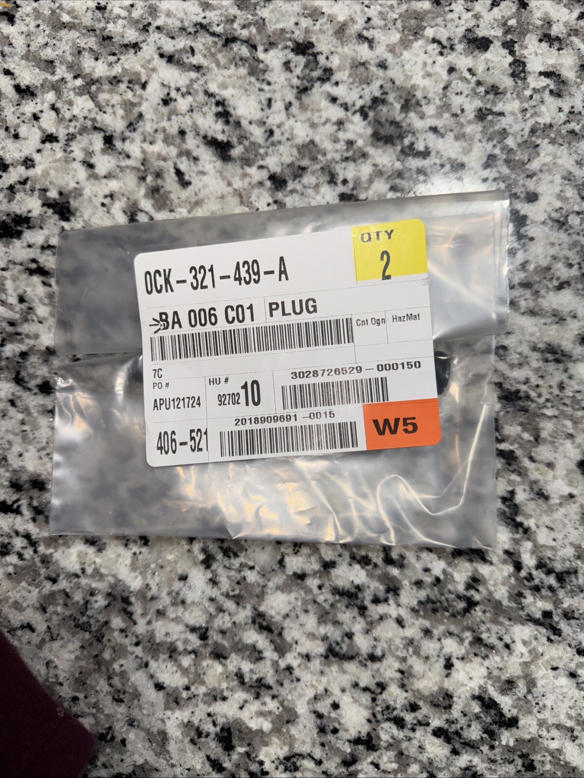 Genuine Audi Plug 0CK-321-439-A Set Of 2