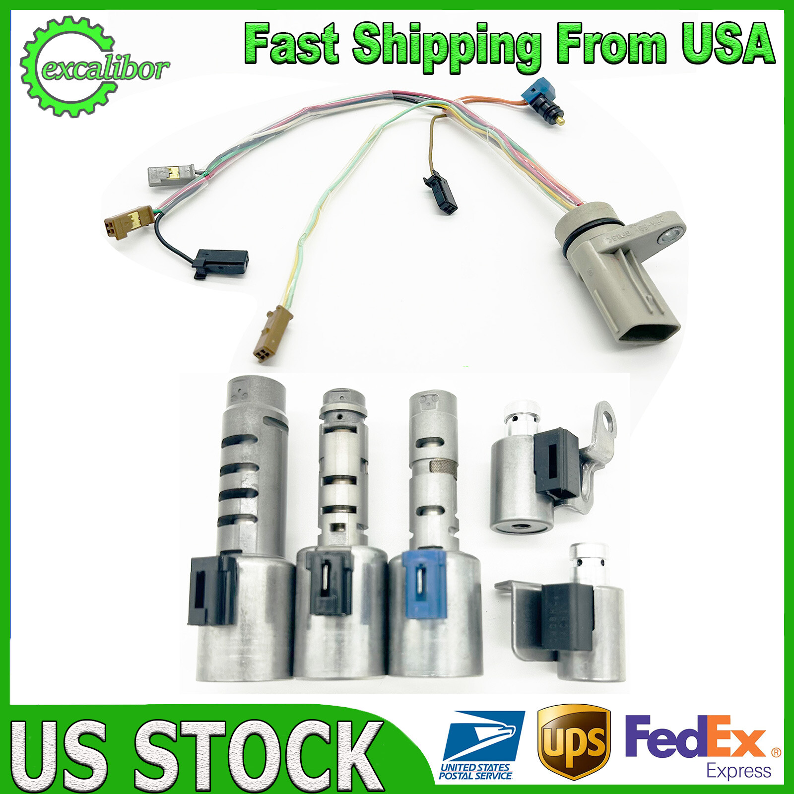 Genuine K114 CVT Transmission Solenoid with Wiring Harness Fit for Toyota Lexus