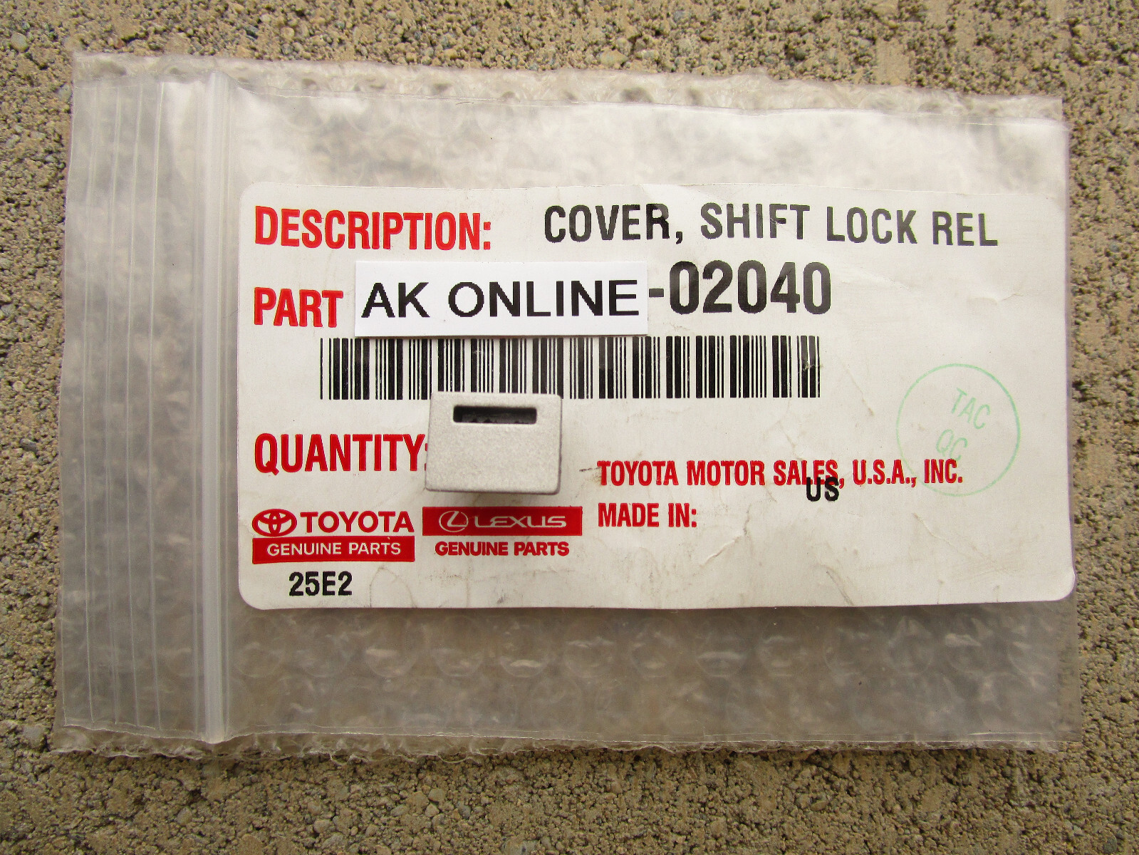 09 – 13 TOYOTA COROLLA A/T SHIFTER LOCK RELEASE BUTTON COVER OEM OEM NEW SILVER
