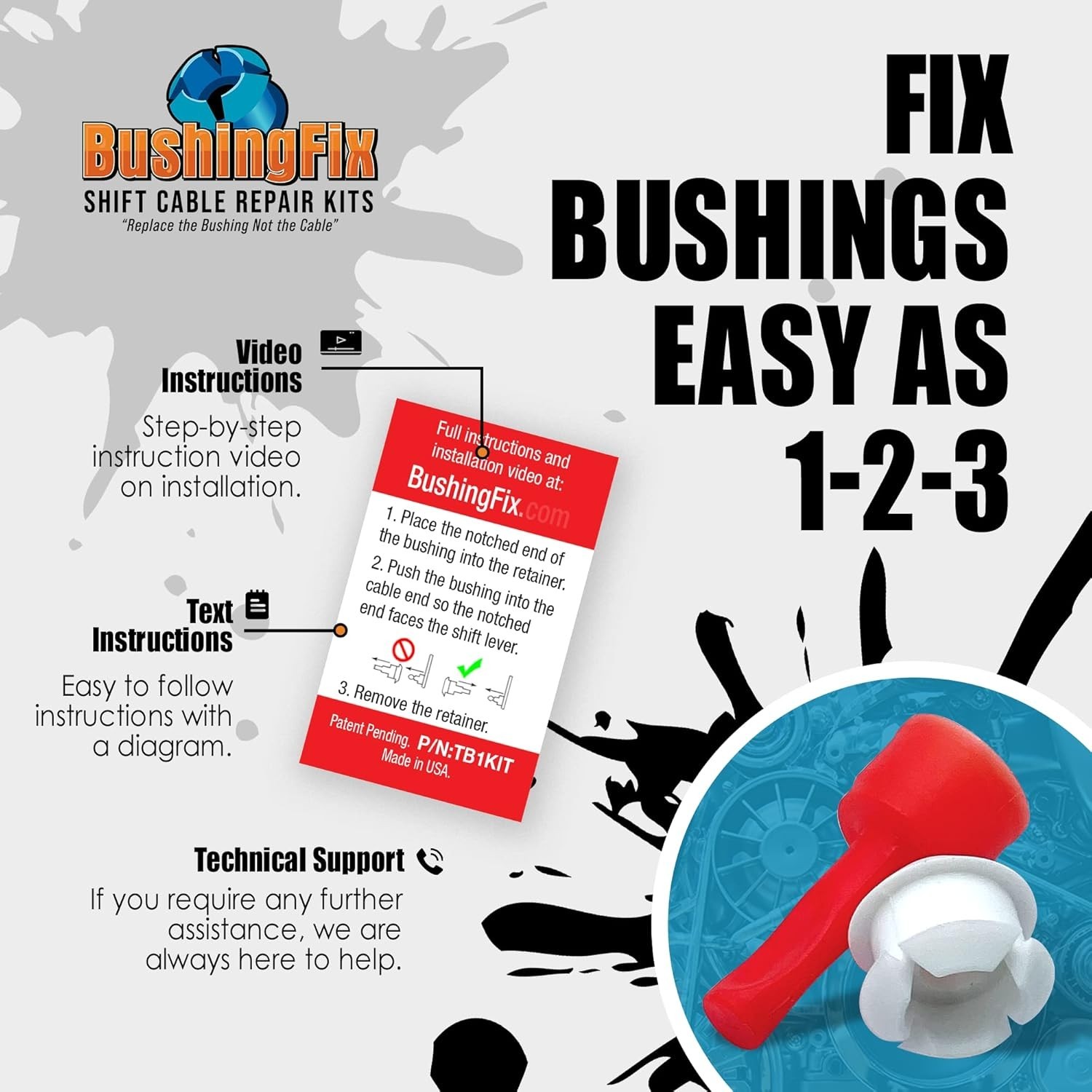 Lifetime TB1Kit – Automatic Transmission Shift Cable Bushing Kit