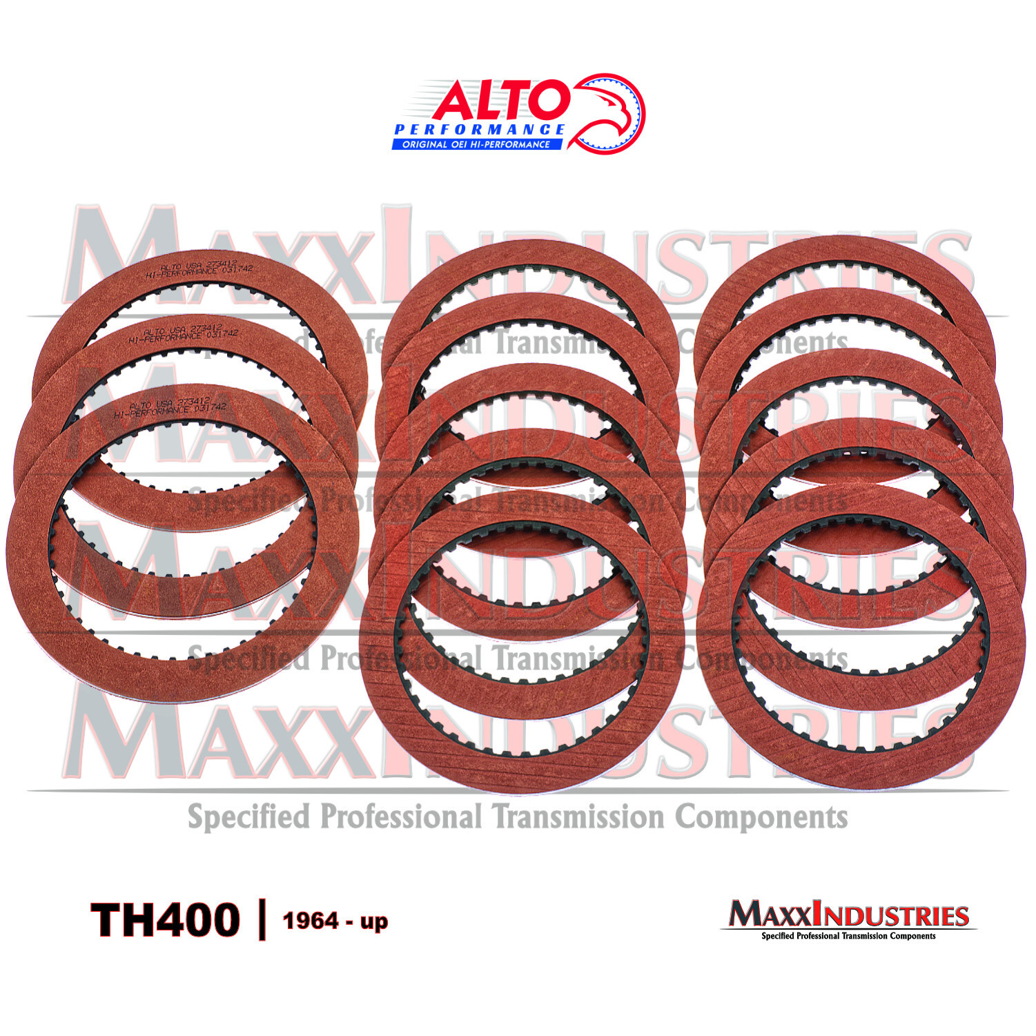 TH400 Turbo Performance Alto Red Kolene Master Rebuild Kit w/Band Bushings Mod