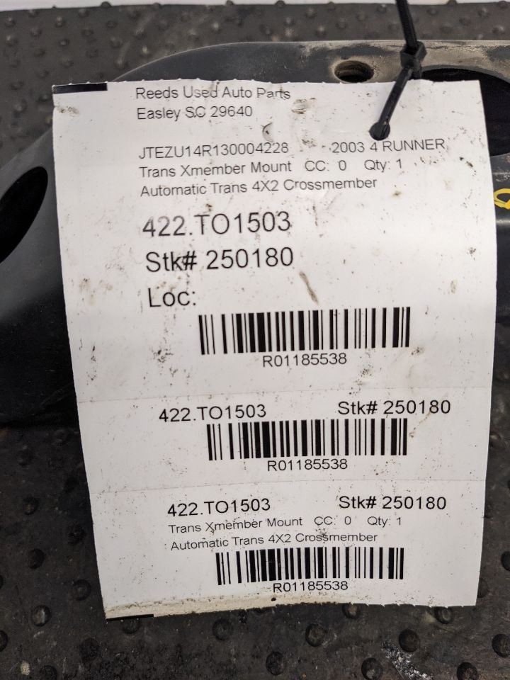 03-09 4 RUNNER Automatic Transmission AT 4×2 Crossmember Support Unit Fa 1185538
