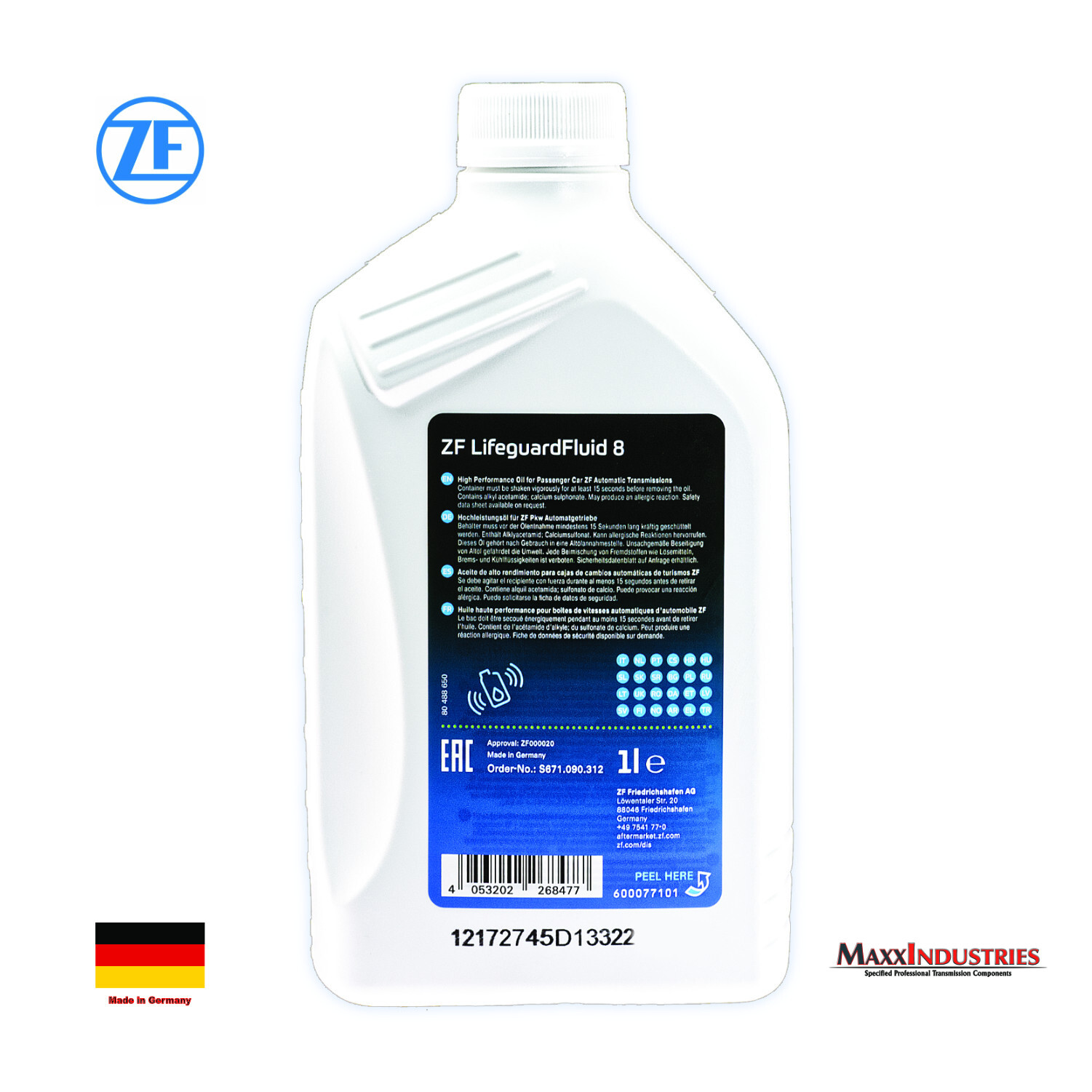 fits BMW Audi VW 8-speed Transmission Pan Filter Kit + 6-Liters ZF8 Fluid Gen
