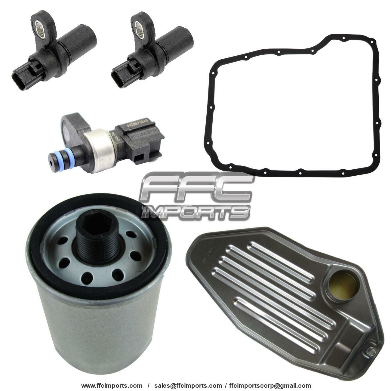 45RFE 545RFE 68RFE Transmission Sensors SET WITH 2WD Filters & Pan Gasket 99-09