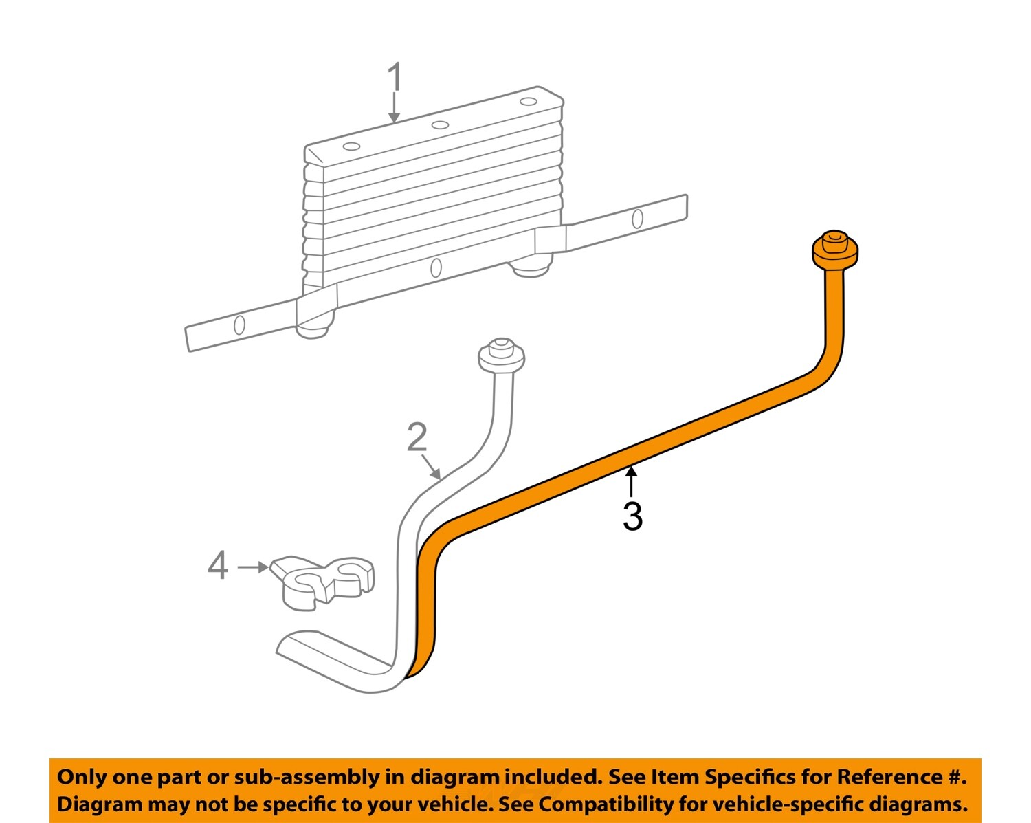 GM OEM 04-05 Sierra 2500 HD Cooling Trans Oil Cooler-Outlet Pipe 15170219