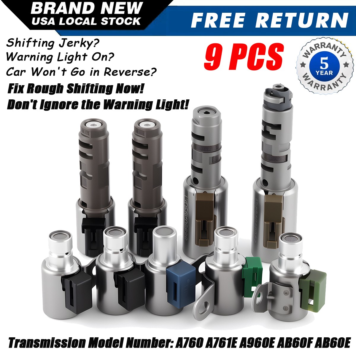 Transmission Solenoid Kit For Toyota Tundra Lexus GS300/IS300 A760 A761E A960E