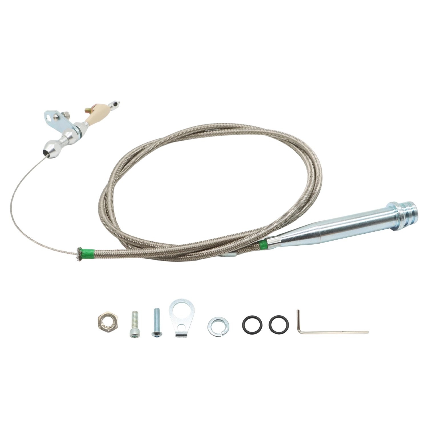 STAINLESS BRAIDED KICKDOWN CABLE FOR GM 350 TH350 TRANSMISSION DETENT