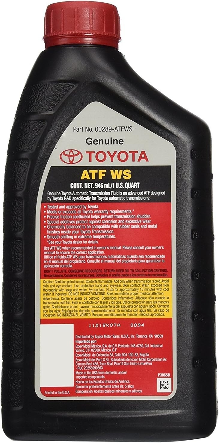 For Toyota Lexus Automatic Transmission Fluid 00289-ATFWS Genuine OEM Oil 6 Qt