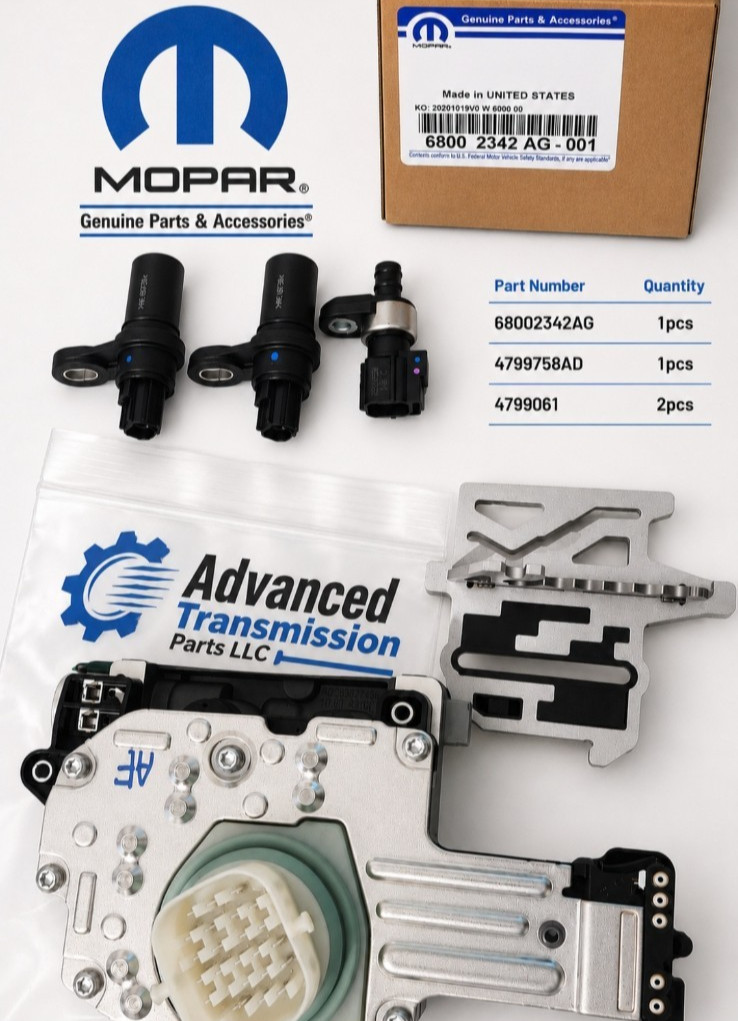 Mopar OEM 45RFE,545RFE,68RFE Shift Solenoid Pack & UPDATED Sensors KIT 99-2018