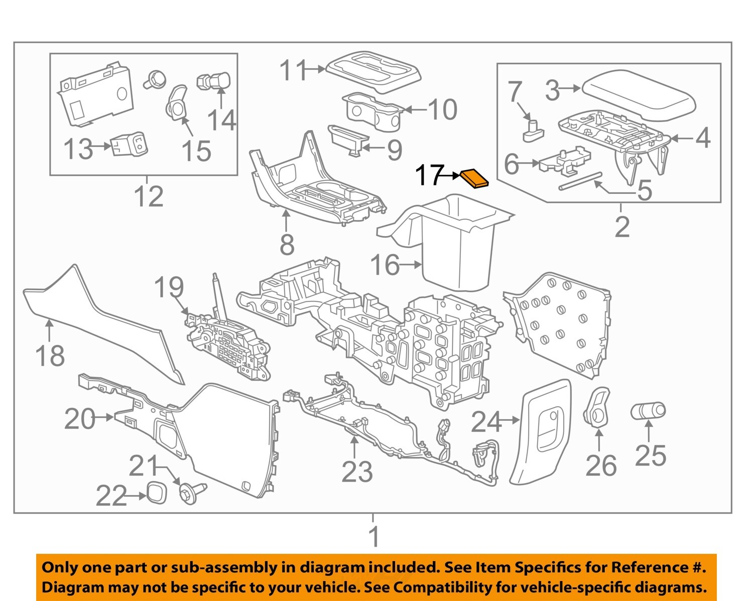 GM OEM 15-22 Canyon,Colorado Console Center Console-Usb Port 23116525